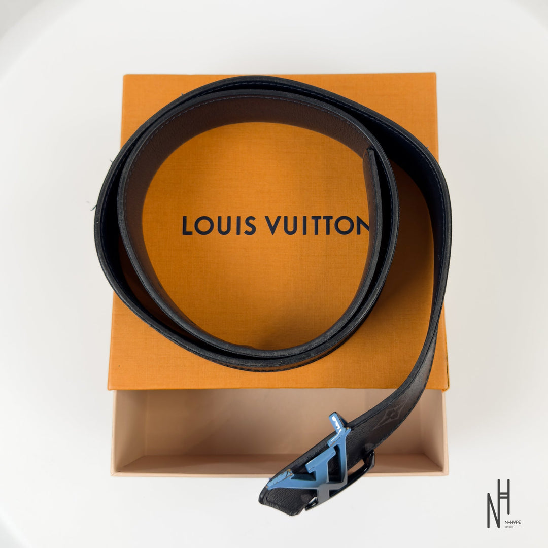 Louis Vuitton LV Sunset Reversible Belt 40 MM Black / Blue Buckle N-Hype.