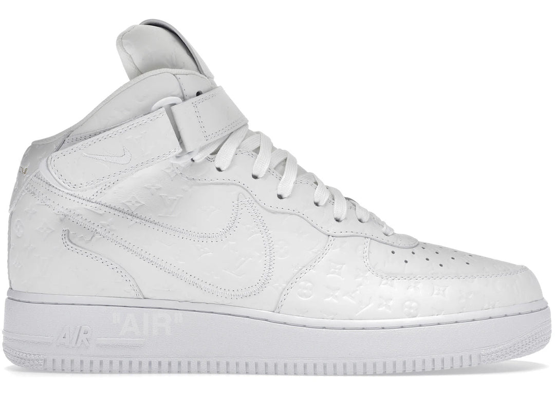 Louis Vuitton Nike Air Force 1 Mid sneakers Virgil Abloh białe N-Hype