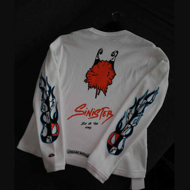 Matty Boy x Chrome Hearts Thermal White Long Sleeve koszulka męska N-Hype