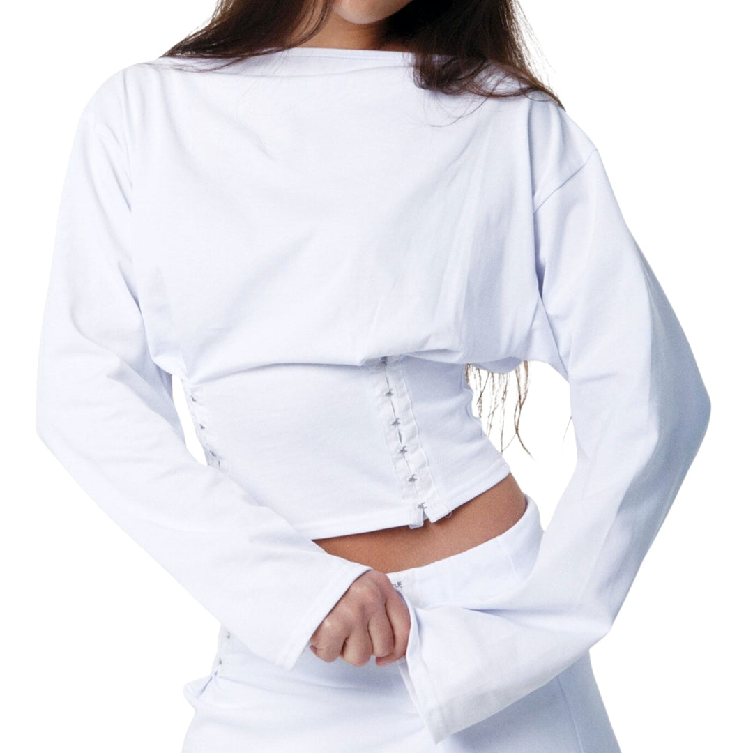 MISI Bra Longsleeve Top White N-Hype streetwear koszulka damska