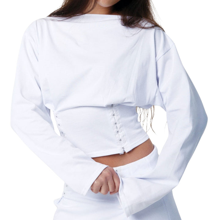 MISI Bra Longsleeve Top White N-Hype streetwear koszulka damska
