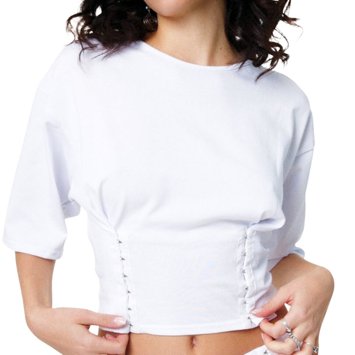 MISI Bra Top White streetwearowa koszulka damska N-Hype