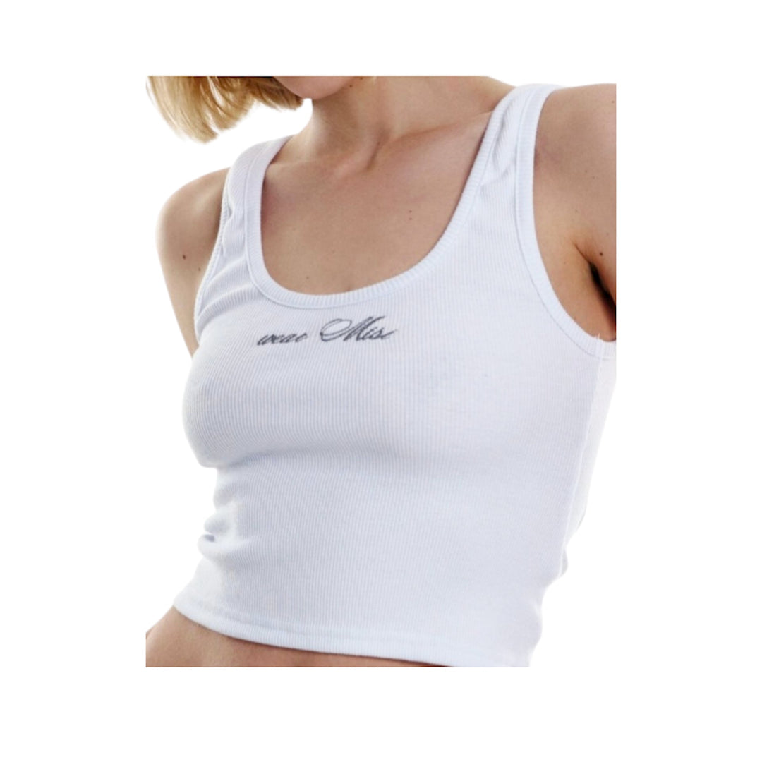 MISI White Rib Top damski koszulka N-Hype