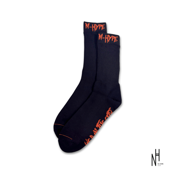N-Hype Black Socks with Logo for Streetwear Style