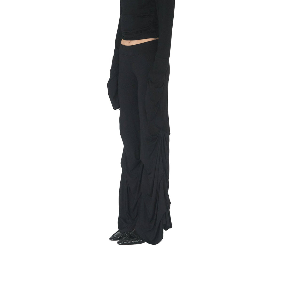 Nawara Mizu Drape Leggings Black N-Hype damskie