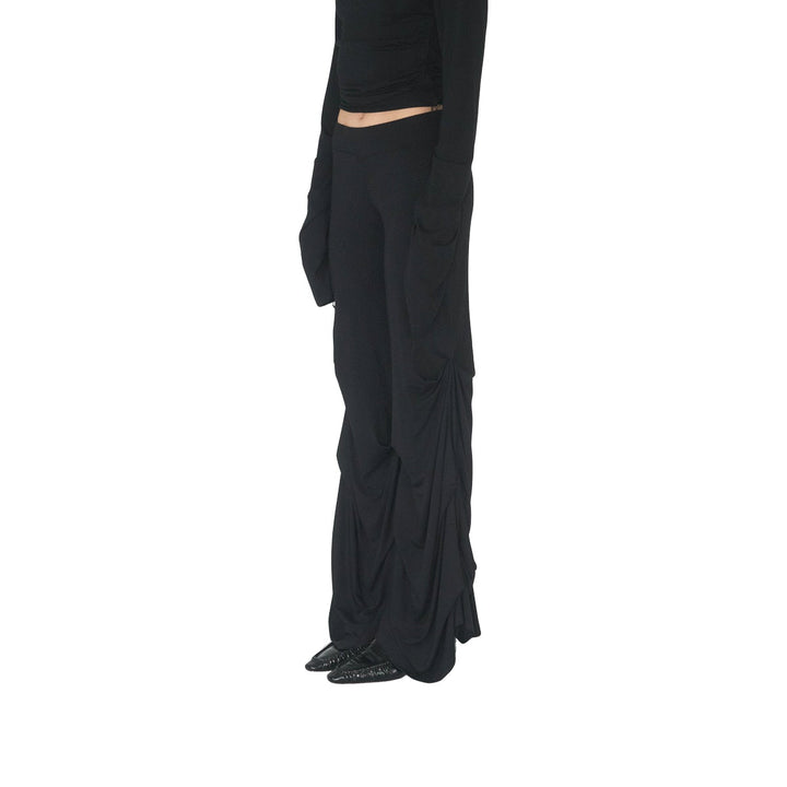 Nawara Mizu Drape Leggings Black N-Hype damskie