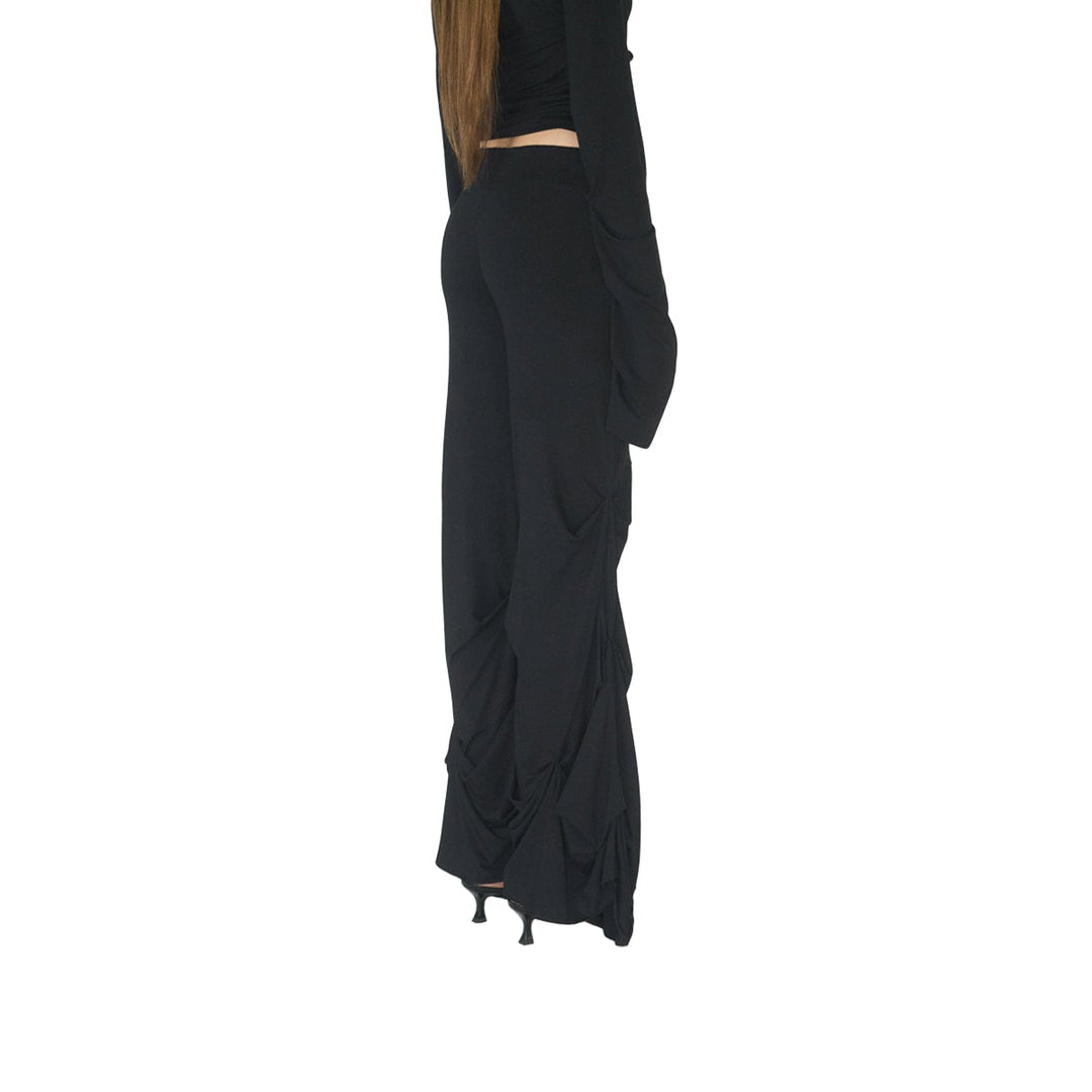Nawara Mizu Drape Leggings Black N-Hype streetwear leggings women's black