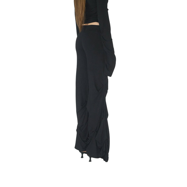 Nawara Mizu Drape Leggings Black N-Hype streetwear leggings women's black