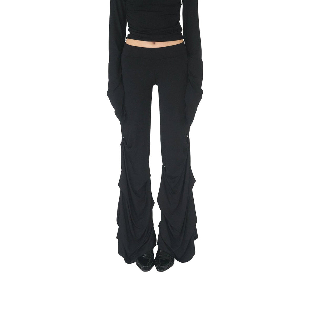 Nawara Mizu Drape Leggings Black N-Hype damska moda uliczna