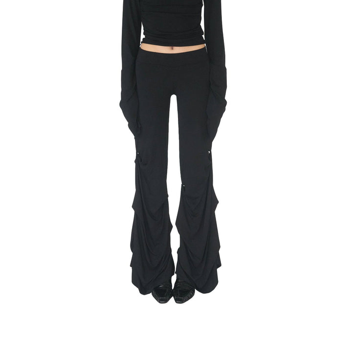 Nawara Mizu Drape Leggings Black N-Hype damska moda uliczna