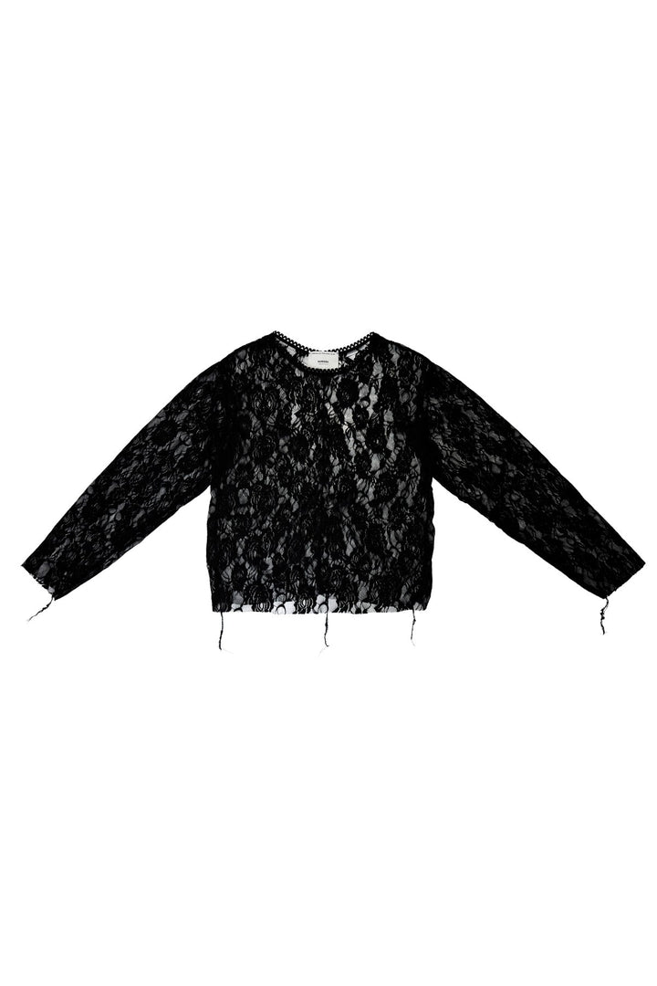 Nawara Rose Mesh Longsleeve Black N-Hype koszulka damska mesh różowa