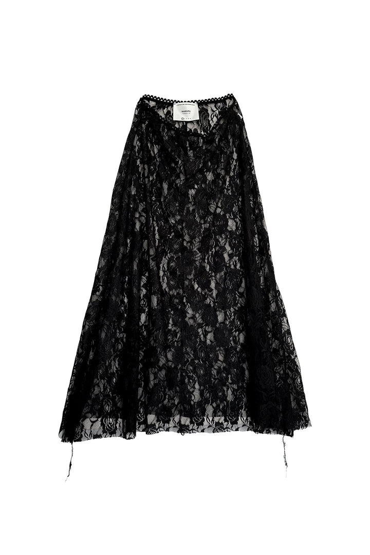 Nawara Rose Mesh Spódnica Czarna N-Hype