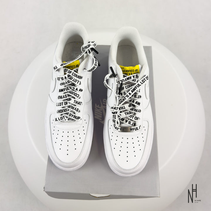 Nike Air Force 1 Low White '07 x Cough Syrup ALOCS ComplexCon Exclusive sneakers N-Hype.