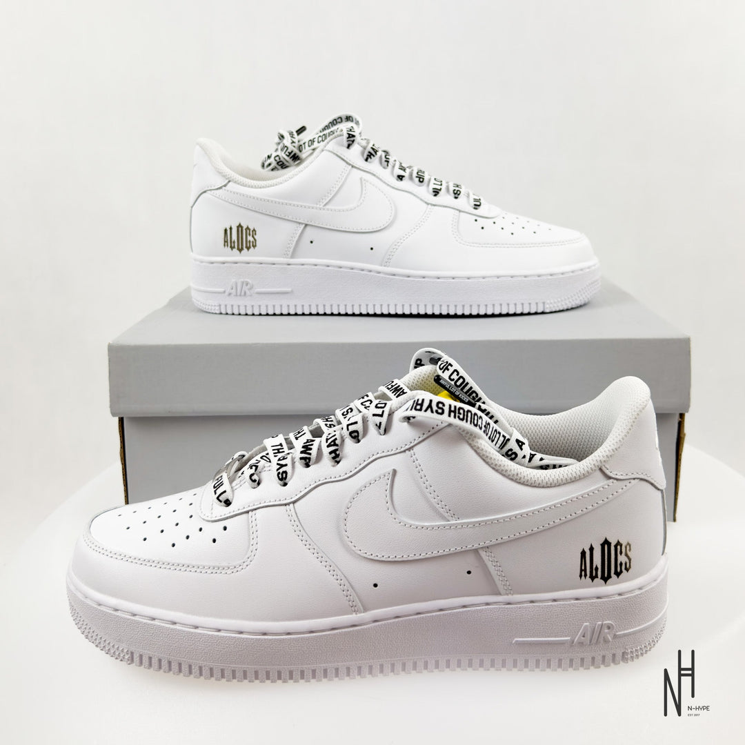 Nike Air Force 1 Low White '07 x Cough Syrup ALOCS ComplexCon Exclusive sneakers męskie N-Hype