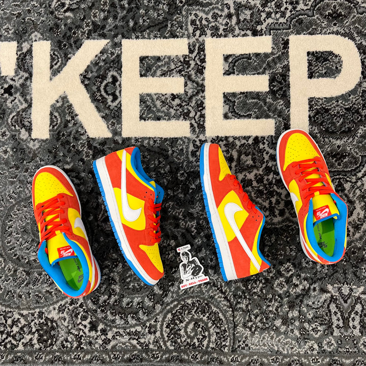 Nike SB Dunk Low Pro Bart Simpson sneakers męskie żółto-niebieskie N-Hype.