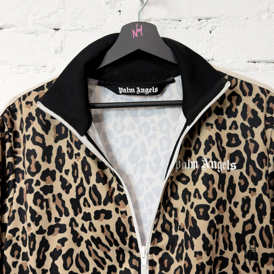 Palm Angels Leopard Jacquard Zipped Jacket w panterę N-Hype.