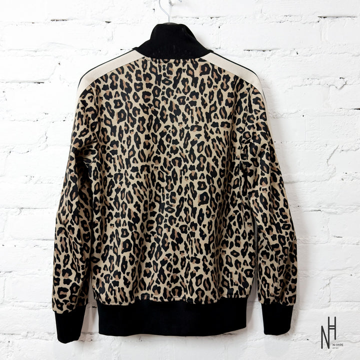 Palm Angels Leopard Jacquard Zipped Jacket w kolorze leopardowym N-Hype.
