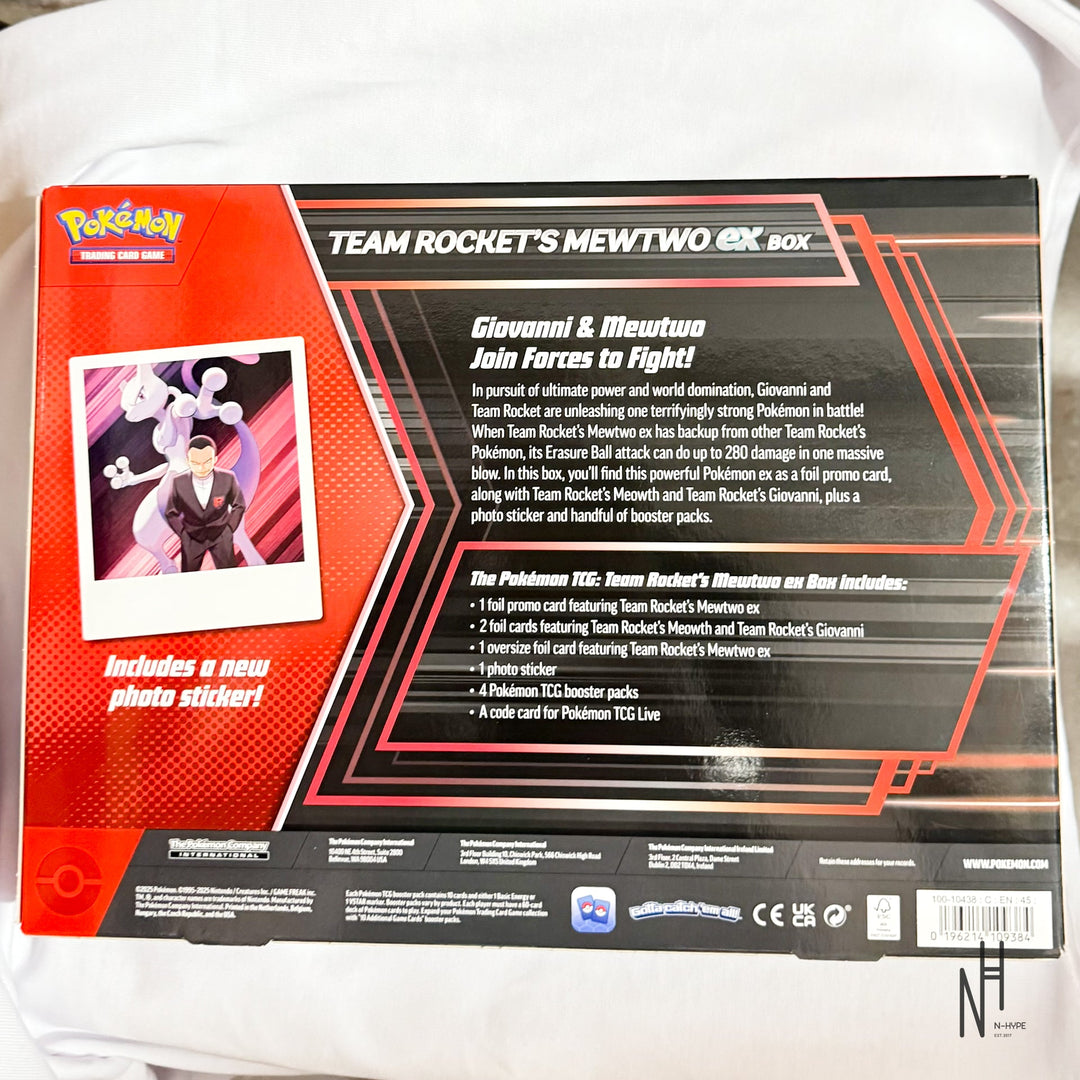 Pokemon TCG: Team Rocket's Mewtwo ex Box karta kolekcjonerska N-Hype