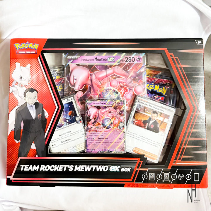 Pokemon TCG: Team Rocket's Mewtwo ex Box N-Hype trading card game box.