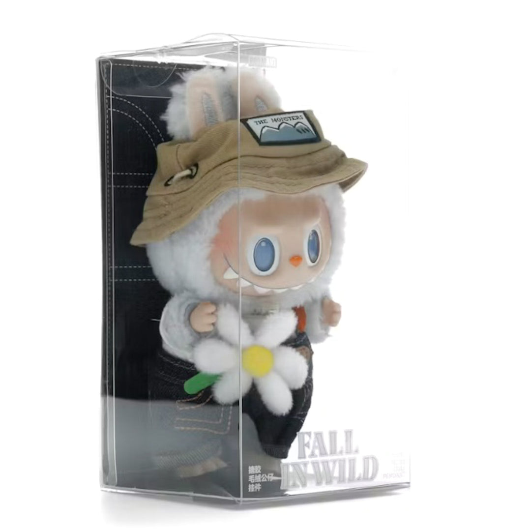 Pop Mart Labubu The Monsters Fall In Wild Vinyl Plush Pendant N-Hype plush toy pendant blue yellow green stripes