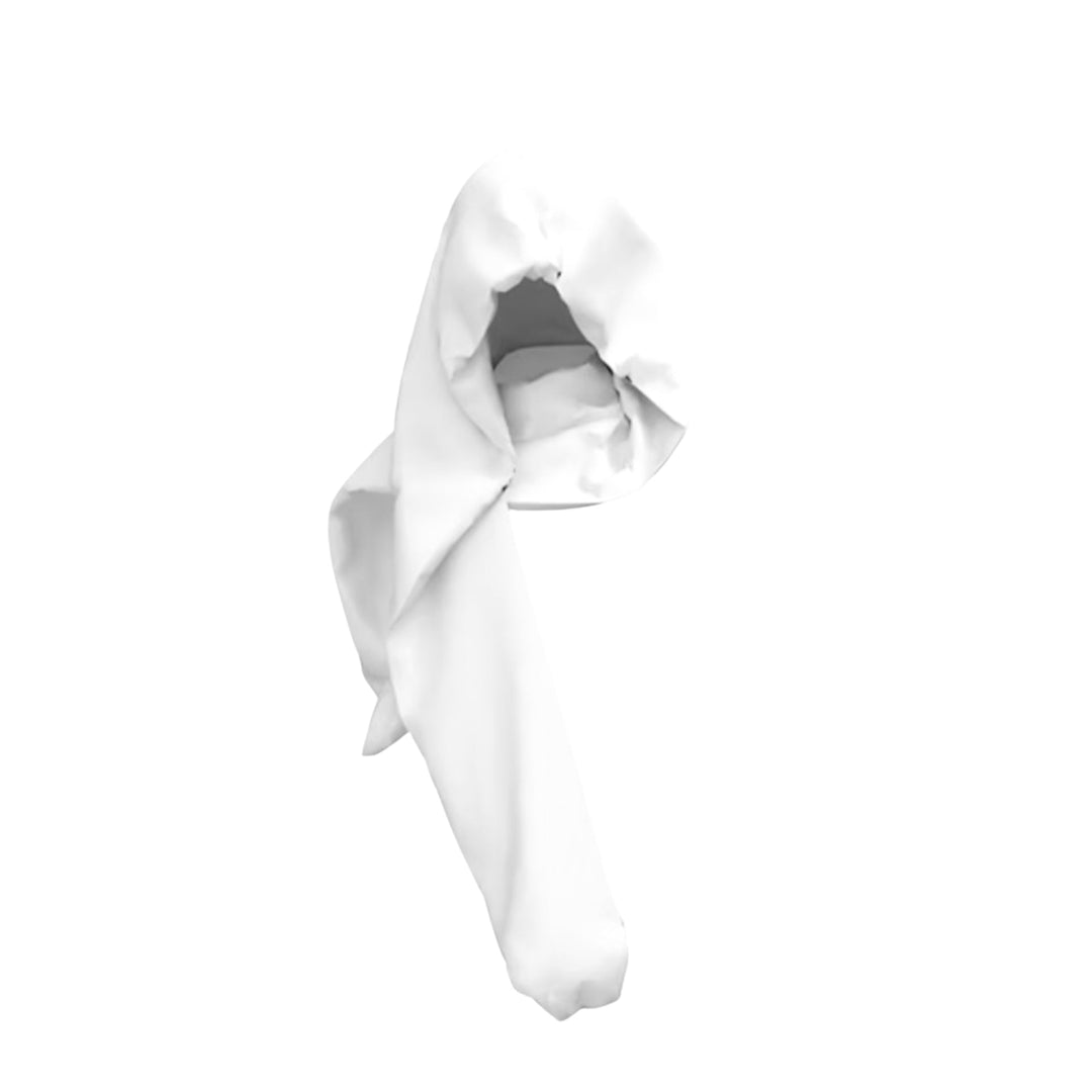 Rafał Lewandowski AW25 Hood Scarf White męska chusta z kapturem N-Hype