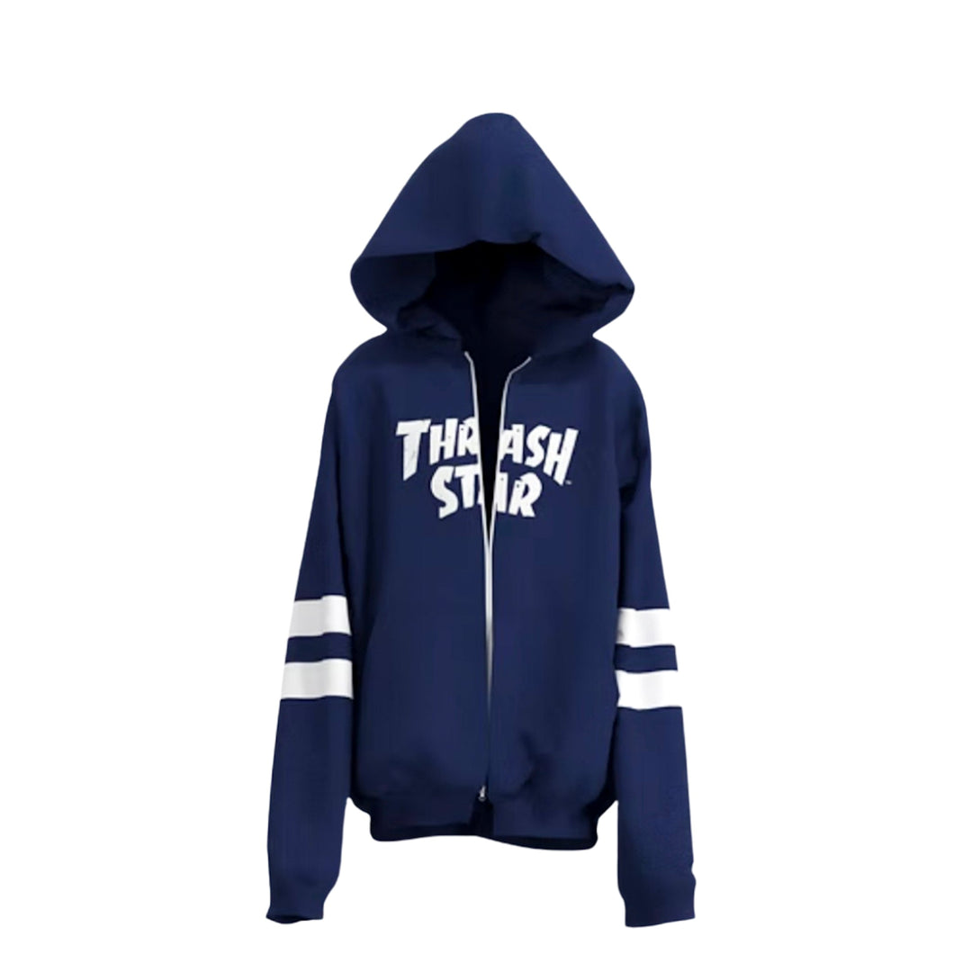 Rafał Lewandowski SS26 Thrash Star Hoodie Navy - N-Hype