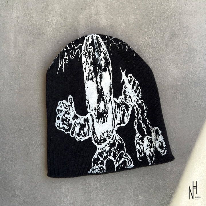 Saga Semi Black Beanie czapka męska z daszkiem N-Hype