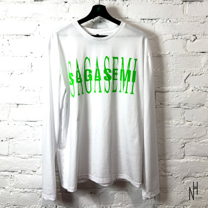 Saga Semi White/Green Logo Longsleeve koszulka męska Adidas N-Hype.
