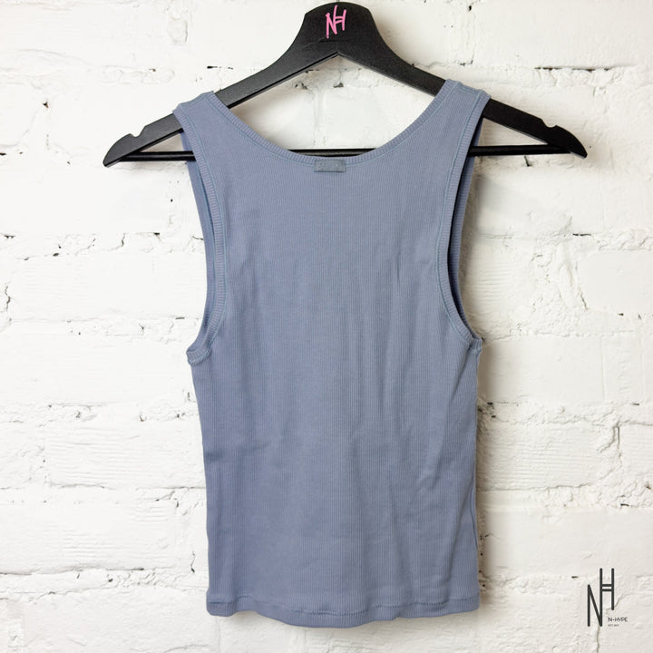 SKIMS Cotton Rib Tank niebieska N-Hype Tank top.