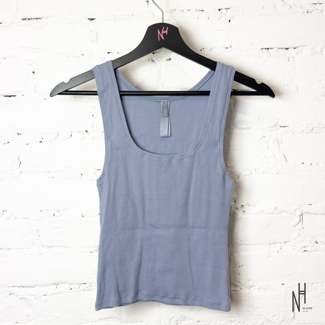 SKIMS Cotton Rib Tank Blue koszulka damska N-Hype