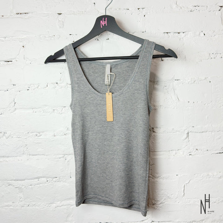 SKIMS Rib Tank Heather Gray koszulka damska N-Hype