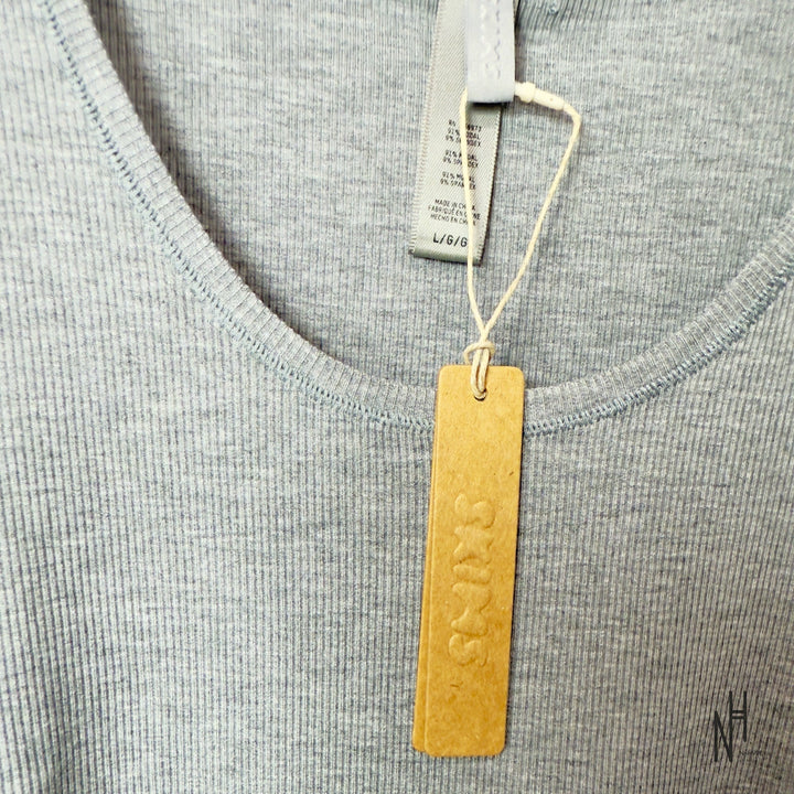 SKIMS Rib Tank Heather Gray top N-Hype streetwear brand.