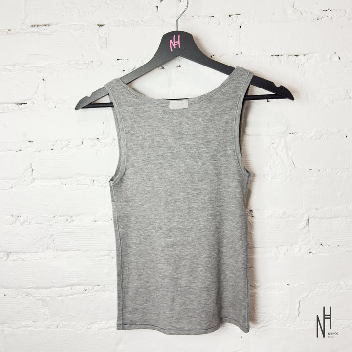 SKIMS Rib Tank Heather Gray koszulka damska szara N-Hype