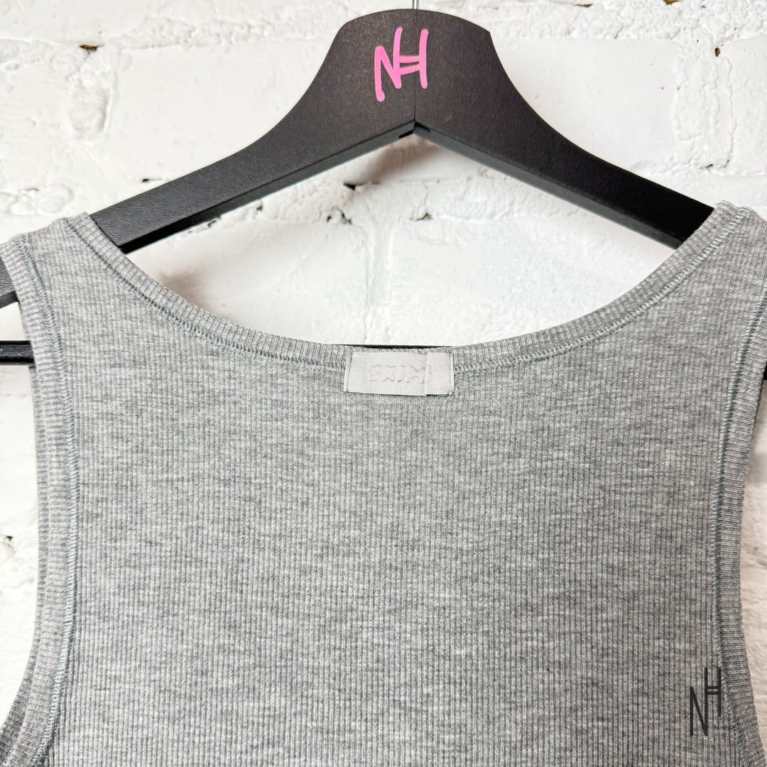 SKIMS Rib Tank Heather Gray koszulka damska N-Hype