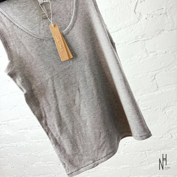 SKIMS Rib Tank Heather Gray koszulka damska N-Hype
