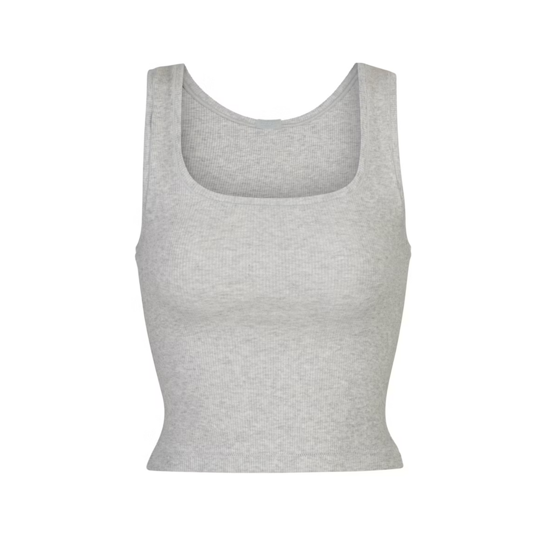 SKIMS Rib Tank Heather Gray koszulka damska N-Hype