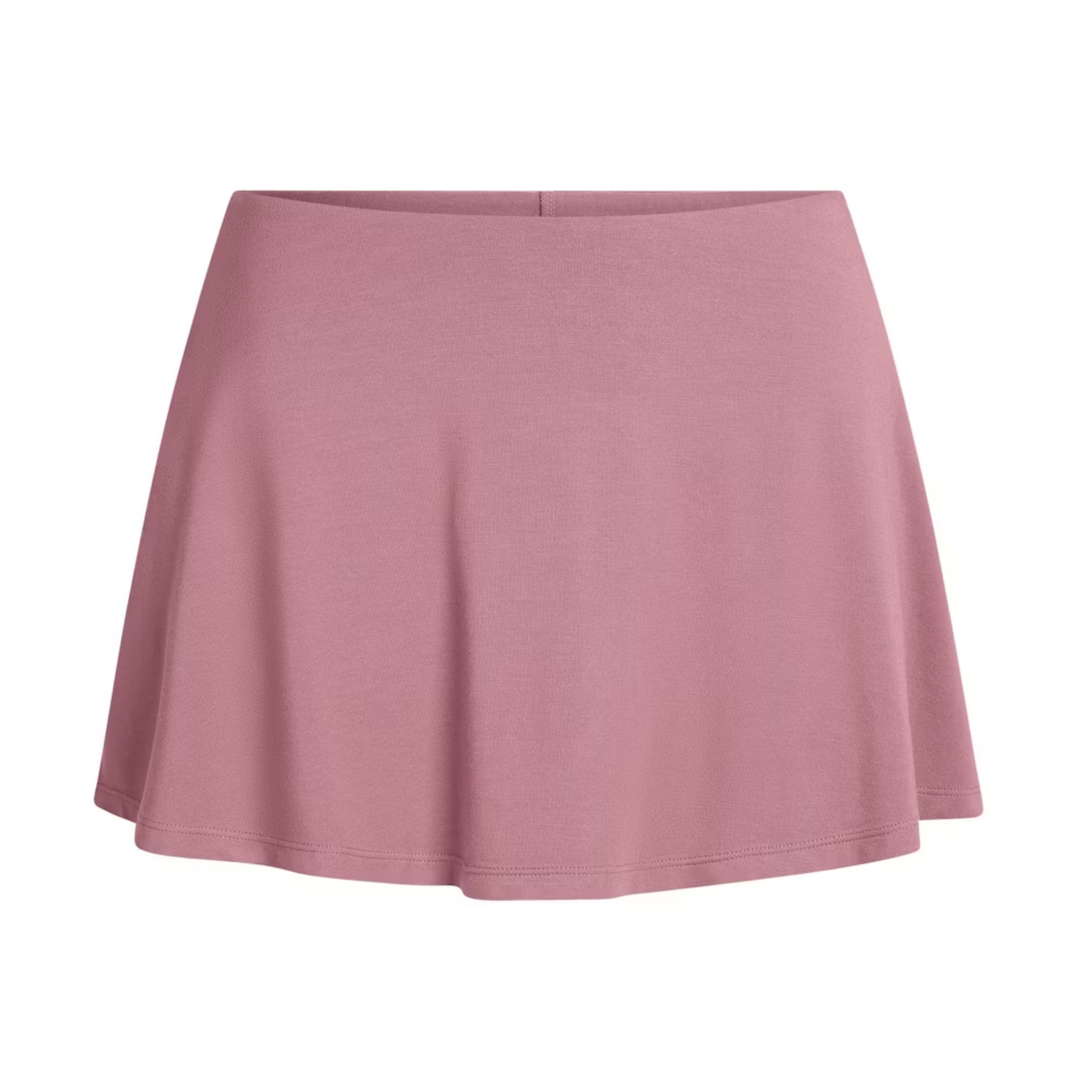 SKIMS Smooth Lounge Skort Redwood spódnica streetwear N-Hype czerwony