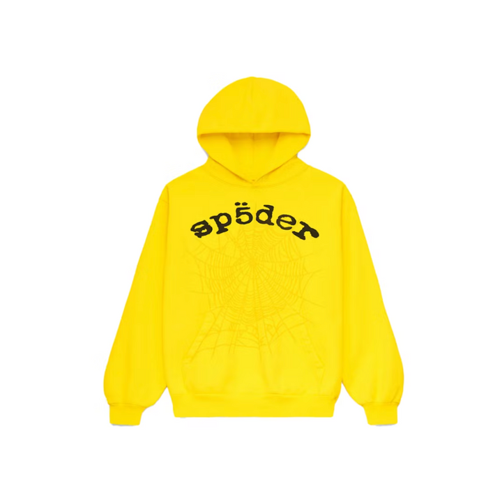 Sp5der Legacy Hoodie Yellow streetwear marki N-Hype
