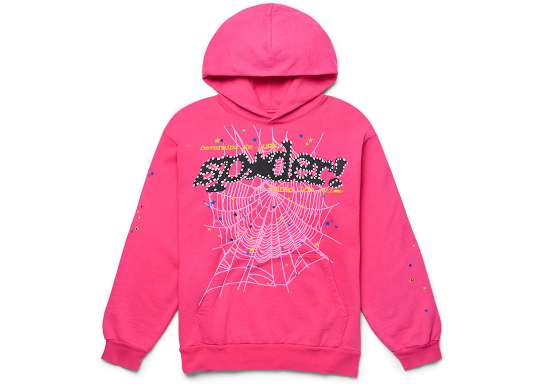 Sp5der P*NK V2 Pink Hoodie N-Hype - Adidas Nike Yeezy Jordan.