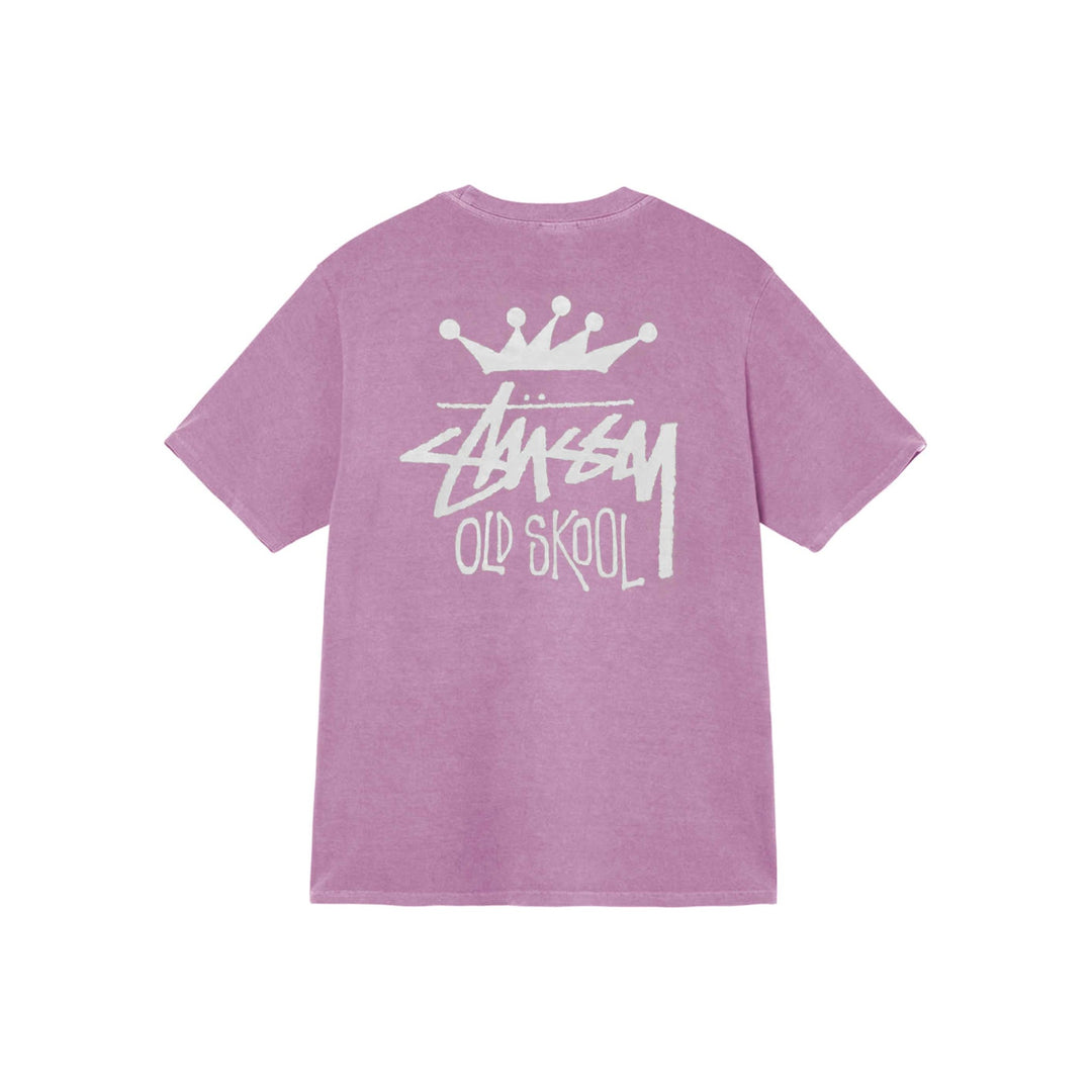 STUSSY OLD SKOOL SS TEE PIGMENT DYED ORCHID koszulki N-Hype Łódź Polska zdjęcie 2