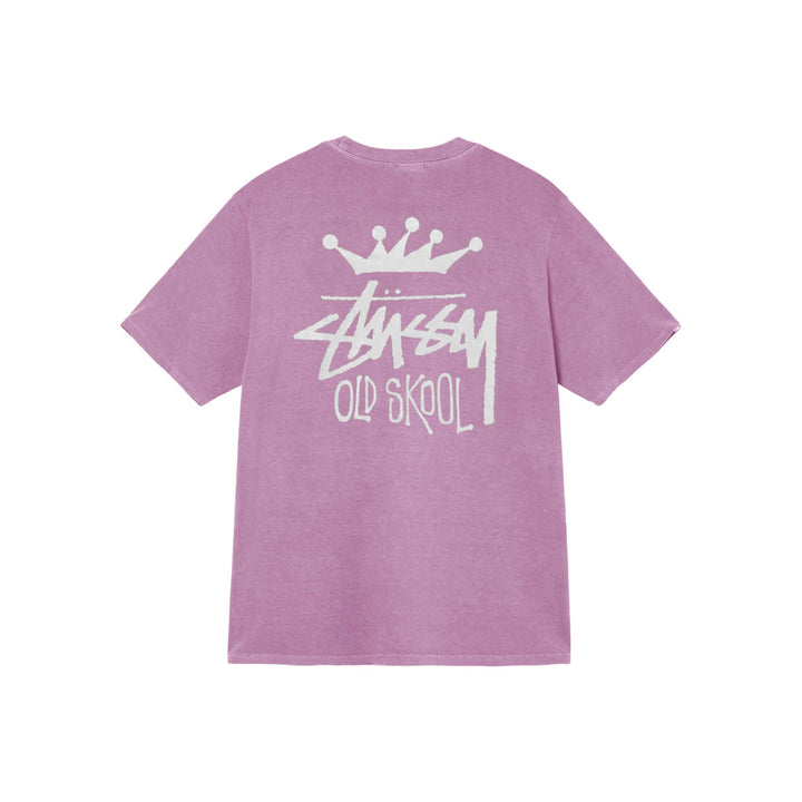STUSSY OLD SKOOL SS TEE PIGMENT DYED ORCHID koszulki N-Hype Łódź Polska zdjęcie 2