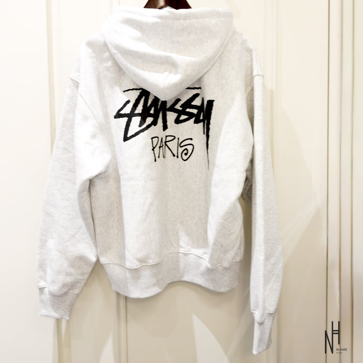 Stussy Paris Zip Hoodie Ash Heather męska N-Hype
