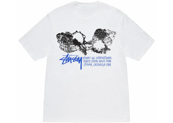 Stussy Shells Tee White koszulka męska marki Stussy biała N-Hype