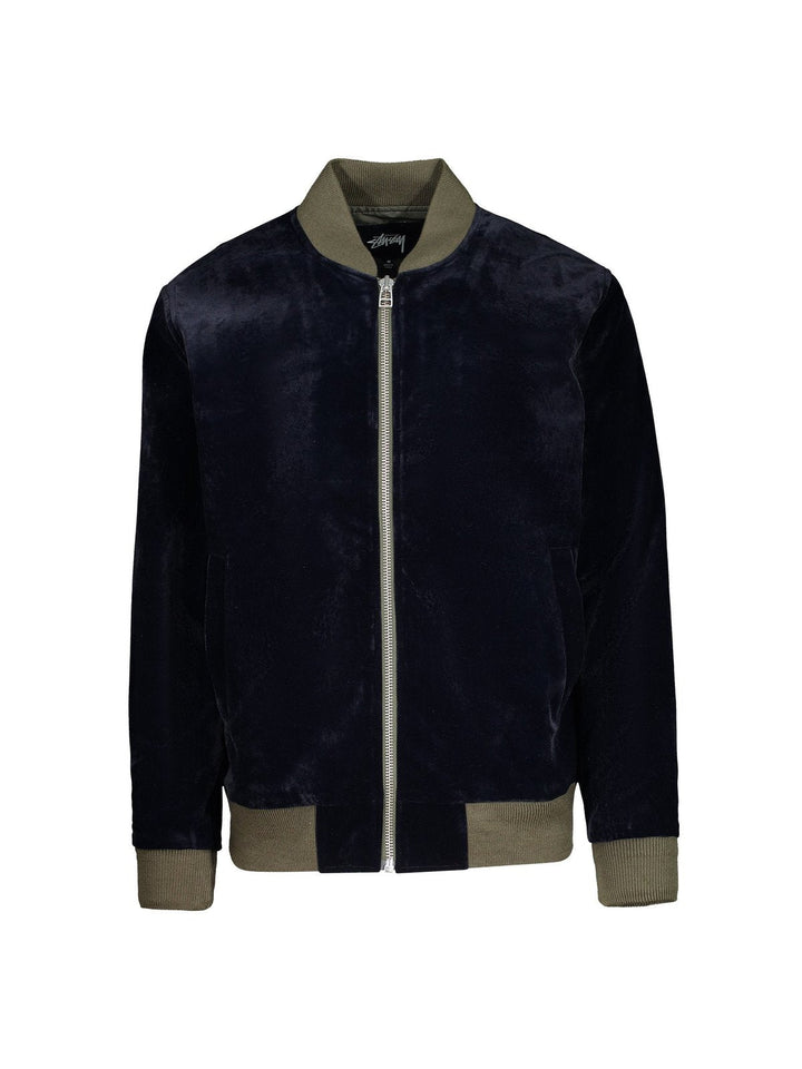 Stussy Velvet Bomber Navy jacket N-Hype fashion store