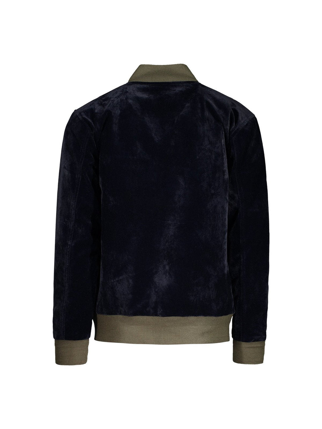 Stussy Velvet Bomber Navy N-Hype streetwear jacket.
