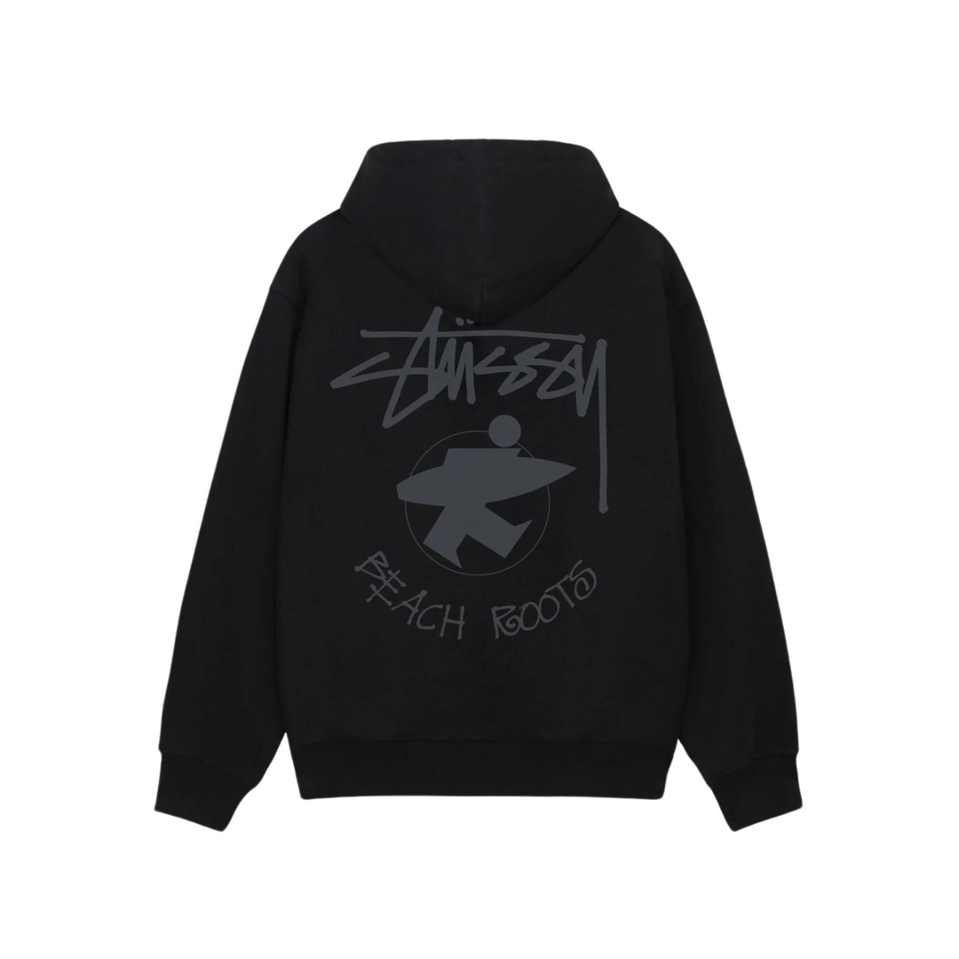 Stussy Beach Roots Zip Hoodie Black – N-Hype Stussy Beach Roots Zip Hoodie Black – N-Hype