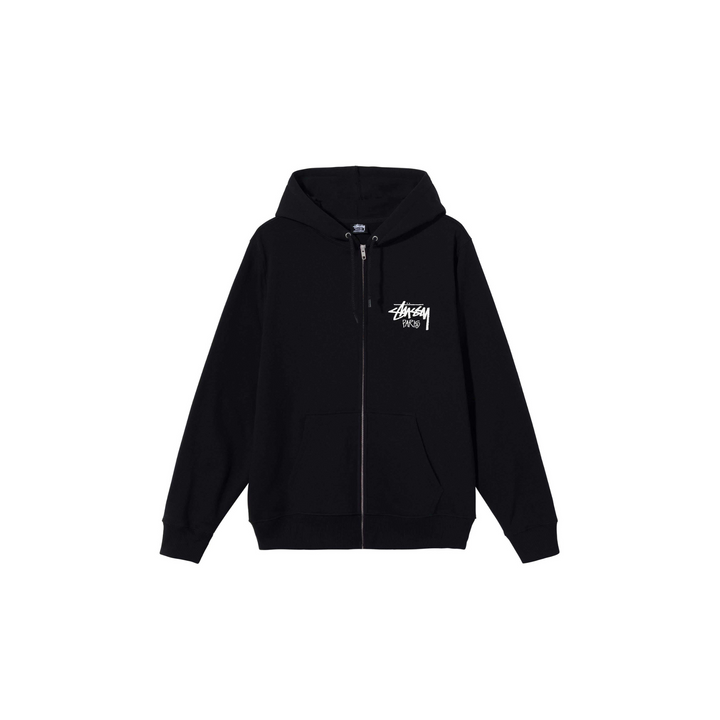 Stussy Paris Zip Hoodie Black