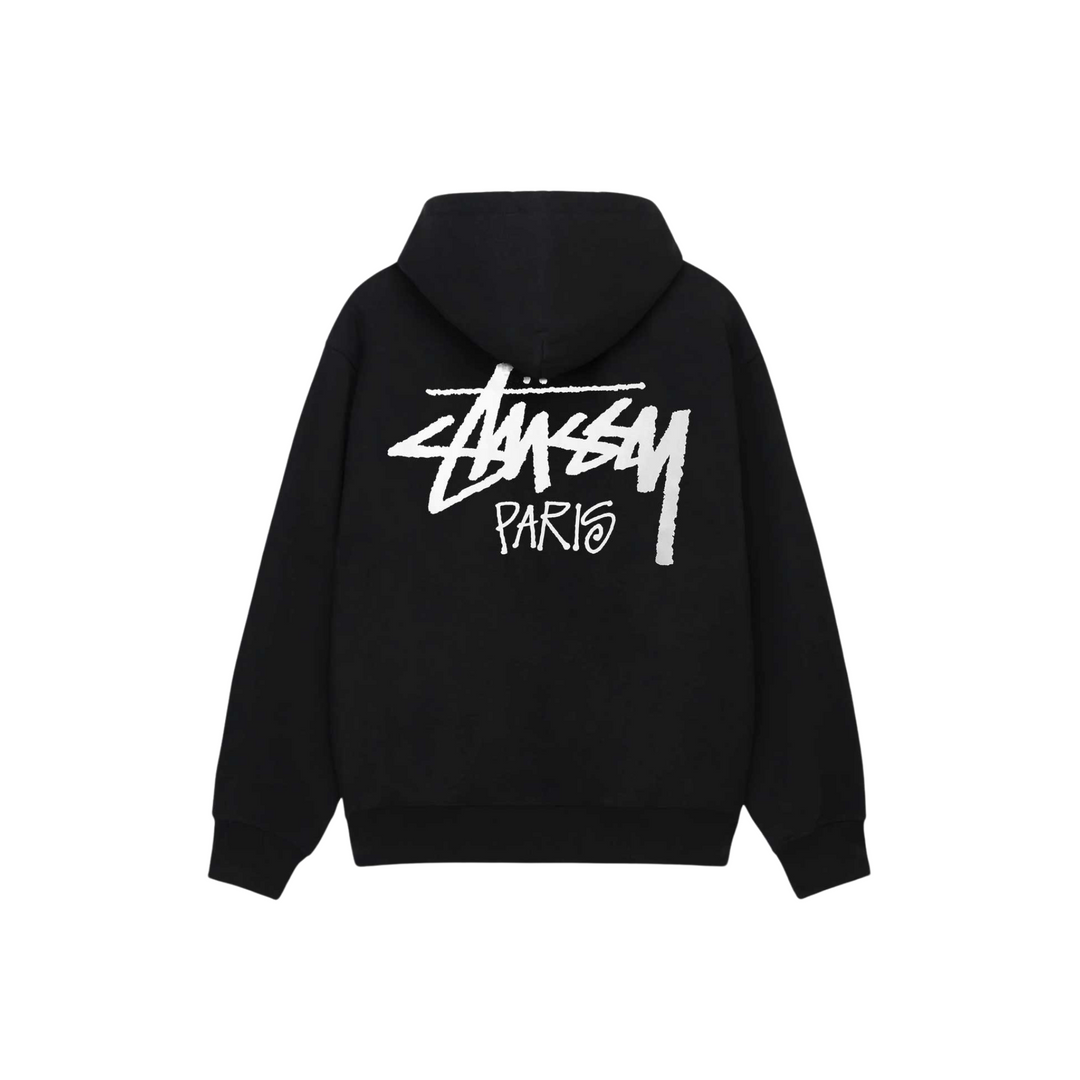 Stussy Paris Zip Hoodie Black