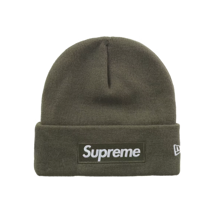 Supreme New Era Box Logo Beanie (FW25) Light Olive