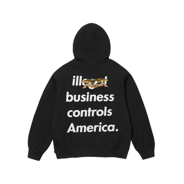 Supreme ANTIHERO Hooded Sweatshirt Black N-Hype iconic streetwear hoodie